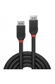 LINDY 36490 0.5m DisplayPort 1.2 Kabel Black Line