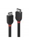 LINDY 36490 0.5m DisplayPort 1.2 Kabel Black Line