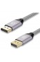 LinkinPerk DisplayPort auf DisplayPort Kabel (v1.2) DP auf DP Kabel unterstützt 4 K bei 60 Hz für Gaming-PC Laptop 2M