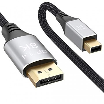 Mini DisplayPort auf DisplayPort (DP)3M 1.4 8K Kabel unterstützen Bi-direktionale Übertragung UHD 8K (7680X4320) @60Hz /4K @144Hz DP auf Mini DP Kabel