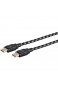 Monoprice Geflochtenes DisplayPort-Kabel 1.4 3 m grau 8K geeignet für Grafikdesign TV-Wände und PC-Gaming.