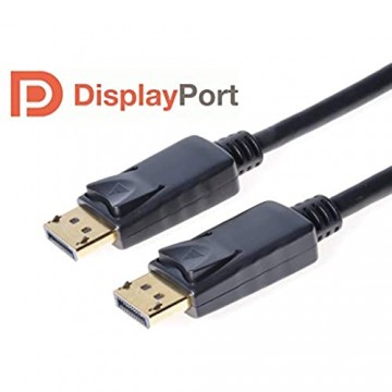 PremiumCord 4K DisplayPort 1.2 Verbindungskabel M/M 3 m DisplayPort auf DisplayPort Kabel 18Gbps Video 4K@60Hz 2160p FULL HD 1080p HDCP vergoldete Anschlüsse schwarz kport4-03