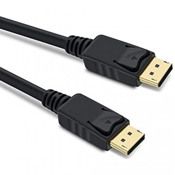 PremiumCord 8K DisplayPort 1.4 Kabel M/M 2 m DisplayPort auf DisplayPort 32 4Gbps Video 8K@30Hz 5K@60Hz 4K@120Hz 2160p HDCP 2.2 vergoldete Anschlüsse schwarz