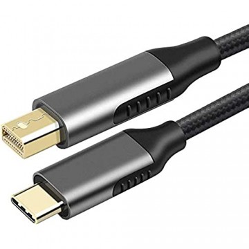 sicotool USB Type C (Source Port) to Mini DisplayPort Cable 4K@60Hz(Braided 6ft) Mini DisplayPort Cable Compatible for MacBook Pro2017/2016 Surface Book 2 Galaxy S8/S9