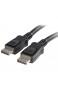StarTech.com 30cm DisplayPort 1.2 Kabel mit Verriegelung (Stecker/Stecker) DP 4k Audio- / Videokabel Kabel Schwarz