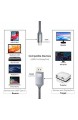 USB C auf DisplayPort Kabel 4K @ 60Hz Snowkids Thunderbolt 3 auf DP Kabel kompatibel mit MacBook Pro 2019/2018/2017 MacBook Air/iPad Pro 2019/2018 Dell XPS 15 Surface Book 2 und mehr Grau 1 8 m