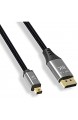 YIWENTEC Mini DP auf DisplayPort Kabel 8K (7680 x 4320) @ 60Hz 4K @ 144Hz DisplayPort 1.4 bidirektionale Übertragung DisplayPort auf Mini DisplayPort 8K Kabel (1m)