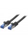 BIGtec 10m CAT.7 Patchkabel Netzwerkkabel Gigabit Patch DSL LAN Ethernet Kabel schwarz Kupferkabel doppelt geschirmt (RJ45 Stecker Cat-7 S/FTP PIMF)