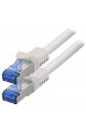 BIGtec - 2 Stück - 1m CAT.7 Gigabit Patchkabel Netzwerkkabel orange Kupferkabel Patch Ethernt LAN DSL Kabel CAT7 (RJ45 Cat 7 S/FTP PIMF) 100cm 1 00m