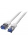 BIGtec 7 5m CAT.7 Patchkabel Netzwerkkabel Gigabit Patch DSL LAN Ethernet Kabel weiß Kupferkabel doppelt geschirmt (RJ45 Stecker Cat-7 S/FTP PIMF)