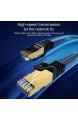 CAT 8 Netzwerkkabel 40Gbits Lan Kabel-2m Yurnero Flach Gigabit Ethernet Patchkabel- 2000MHz mit RJ45 Stecker Cat8 Kabel Verlegekabel Kompatibles Cat 6/Cat 7 Geeignet für Router Modems Switches