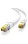 CSL - 2m CAT 7 Netzwerkkabel Gigabit Ethernet LAN Kabel - 10000 Mbit s - Patchkabel - Cat.7 Rohkabel S FTP PIMF Schirmung mit RJ 45 Stecker - Switch Router Modem Access Point