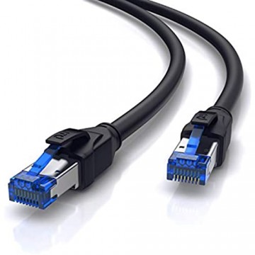 CSL - 5m CAT.8 Netzwerkkabel Outdoor 40 Gbits - LAN Kabel Patchkabel Datenkabel - CAT 8 High Speed Gigabit Ethernet Cable - 40000 Mbits Glasfaser - Abriebfest – ölbeständig – wasserfest – IP66