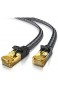CSL - 7 5m CAT 7 Netzwerkkabel Flach 40 Gbits - Baumwollmantel - LAN Kabel Patchkabel Datenkabel - CAT.7 Gigabit RJ45 Ethernet Cable - 10000 Mbits Geschwindigkeit - Flachbandkabel - Verlegekabel