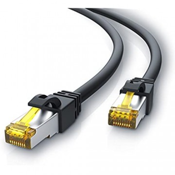 CSL-Computer 2m CAT 7 Netzwerkkabel Gigabit Ethernet LAN Kabel - 10000 Mbit s - Patchkabel - Cat.7 Rohkabel S FTP PIMF Schirmung mit RJ 45 Stecker - Switch Router Modem Access Point