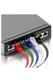 deleyCON 5X 1m RJ45 Patchkabel Flachkabel mit CAT7 Rohkabel Netzwerkkabel Ethernetkabel Slim U/FTP Gigabit Ethernet LAN Kabel - Bunt