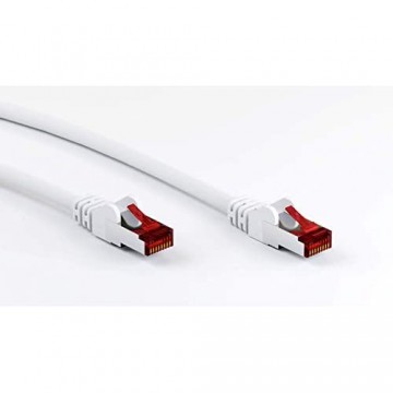 Goobay 95757 CAT 6 Kabel Lan Netzwerkkabel für Gigabit Ethernet S-FTP doppelt geschirmtes Patchkabel mit RJ45 Stecker 1m Weiß