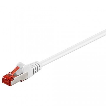 Goobay 95757 CAT 6 Kabel Lan Netzwerkkabel für Gigabit Ethernet S-FTP doppelt geschirmtes Patchkabel mit RJ45 Stecker 1m Weiß
