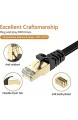 IKBC CAT 7 Netzwerkkabel 10m Gigabit Ethernet Lan Kabel 10 meter Hochgeschwindigkeits RJ45 Patchkabel Flaches wlan kabel für Router Modem Switch PS4 XBOX