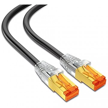 mumbi LAN Kabel 0 5m CAT 7 Rohkabel Netzwerkkabel S/FTP PimF CAT7 Rohkabel Ethernet Kabel Patchkabel RJ45 0 5Meter schwarz 5er Set