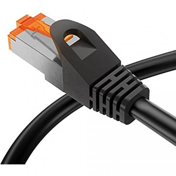 mumbi LAN Kabel 10m CAT 6 Netzwerkkabel geschirmtes F/UTP CAT6 Ethernet Kabel Patchkabel RJ45 10Meter schwarz