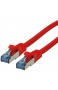 ROLINE S/FTP LAN Kabel Cat 6A Component Level LSOH| Ethernet Netzwerkkabel mit RJ45 Stecker | Rot 20 m