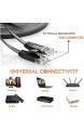 TBMax 20m Netzwerkkabel CAT6 Ethernet-Kabel 1000 Mbit/s 250MHz Gigabit Ethernet LAN Kabel UTP Patchkabel mit Schirmung RJ45 Stecker für Switch Router Modem Patch Panel PC Schwarz