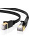 UGREEN CAT 7 Netzwerkkabel Flach Lan Kabel Gigabit Ethernet Kabel 10 Gbits Patchkabel mit vergoldeter RJ45 Stecker FTP Cat.7 Kabel Wlan Kabel kompatibel mit Cat 6 Cat 5 für Switch Router Modem(1M)