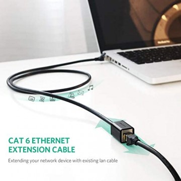 UGREEN Verlängerungskabel für Ethernet Kabel LAN Kabel Gigabit Netzwerkkabel und RJ45 Kabel Kompatibel mit Cat5 Cat5e Cat6 Cat7 Cat8 Adapter Kabel für Ethernet LAN Netzwerk Verlängerung (0.5m)