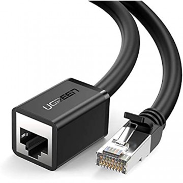 UGREEN Verlängerungskabel für Ethernet Kabel LAN Kabel Gigabit Netzwerkkabel und RJ45 Kabel Kompatibel mit Cat5 Cat5e Cat6 Cat7 Cat8 Adapter Kabel für Ethernet LAN Netzwerk Verlängerung (0.5m)
