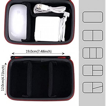 Smatree Harte Tasche für Apple Pencil Magic Mouse Magsafe 1 Power Adapter Magnetic Lade Kable Lightning auf USB Kamera-Adapter und andere kleine Zubehör