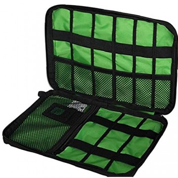 xiaocheng Multi-Funktions-Digital-Speicher-Beutel Traval Kabel Tasche Datenkabel Ladegerät für elektronische Speicher-Beutel-Elektronik-Zubehör Tragetasche Grüne Haushaltswaren