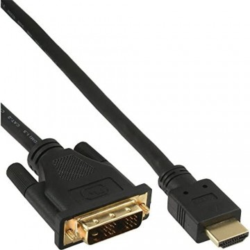 1m HDMI-DVI Kabel InLine® 17661p vergoldete Kontakte 19p (18 +1) 1 m