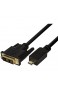 BIGtec 0 5m Micro HDMI/DVI Kabel - HDMI D Stecker auf DVI-D Stecker/vergoldete Stecker und Pins