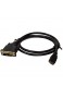 BIGtec 2m Mini HDMI/DVI Kabel vergoldet - Mini HDMI C Stecker auf DVI-D Stecker vergoldete Stecker und Pins Kabel doppelt geschirmt