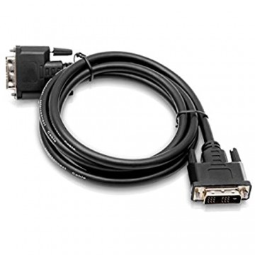 Cablesson DVI auf DVI Kabel - High Speed DVI-D männlich auf DVI-D männlich mit vergoldeten Steckern. Single link 19 pin für TV Monitor und Beamer HDTV Auflösung bis zu 1920x1080 - Schwarz 1m