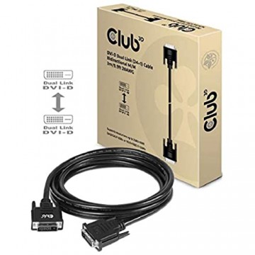 Club 3D DVI-Kabel Dual Link (24+1) bidirektional 3m St/St