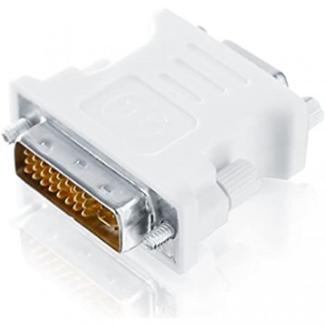 CSL - DVI Adapter DVI-I Stecker VGA Buchse - Monitoradapter PC TFT Beamer/Grafikkarten Verbinder digital auf anlalog Signalübertragung