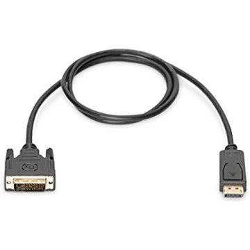 DIGITUS DisplayPort Adapterkabel - DP auf DVI(24+1) - Full-HD - 2m - Verriegelung 60Hz - Kompatibel mit Monitor PC