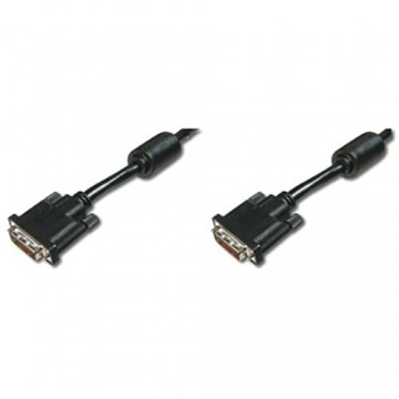 DIGITUS DVI-Kabel - DVI-D (18+1) - Full-HD - 2m - Single Link 60Hz 2xFerrit - Kompatibel mit Monitor TV PC