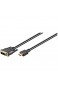 HDMI 19 polig Stecker auf DVI-D 18+1 polig Stecker gold 2.0m