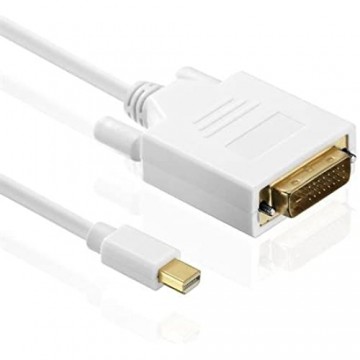 HDSupply DC040-010 DisplayPort/DVI Verbindungskabel (DisplayPort Stecker - DVI Single Link Stecker) vergoldete Kontakte 1 00m weiß