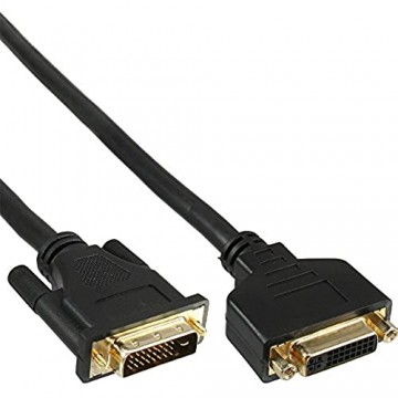 InLine 17776P Premium DVI-D Verlängerung Kabel (24+1-polig Stecker auf Buchse 5m)
