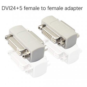 KANGPING DVI24+5/DVI-I Serielle Kabel-Signalverlängerung DVI-Buchse auf Buchse zum Verlängern und Verbinden von zwei DVI-Kabel（2-pack）
