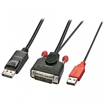 LINDY 41976 1m DVI an DisplayPort Kabel schwarz