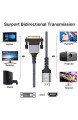 oldboytech HDMI auf DVI Kabel 3M HDMI DVI Adapterkabel Bi direktional DVI zu HDMI Kabel Nylon Geflecht DVI-D 24+1 Unterstützt 1080P Full HD kompatibel für Roku Laptop usw-Grau