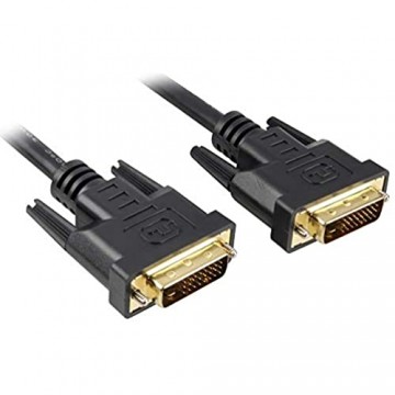 PremiumCord DVI Verbindungskabel - 1m Dual-Link DVI-D (24 + 1) Stecker auf Stecker Digital Full HD 1080P max. Auflösung: 2560 x 1600 Pixel 60Hz Farbe schwarz