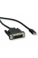 ROLINE USB C DVI Kabel I Adapterkabel mit USB 3.1 Typ C und DVI D 24+1 Dual Link Stecker I 4K UHD 60Hz I Schwarz 1m