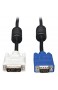 Tripp Lite DVI auf VGA Monitorkabel hochauflösendes Kabel mit RGB Koax (DVI-A M auf HD15 M) 3 m (P556-010)