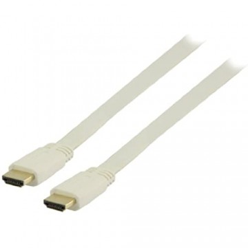 Valueline VGVP34100W75 High- Speed- HDMI Flachkabel mit Ethernet (Stecker auf Stecker 7 5m) weiß